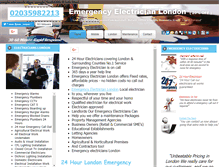 Tablet Screenshot of fastelectrician.co.uk